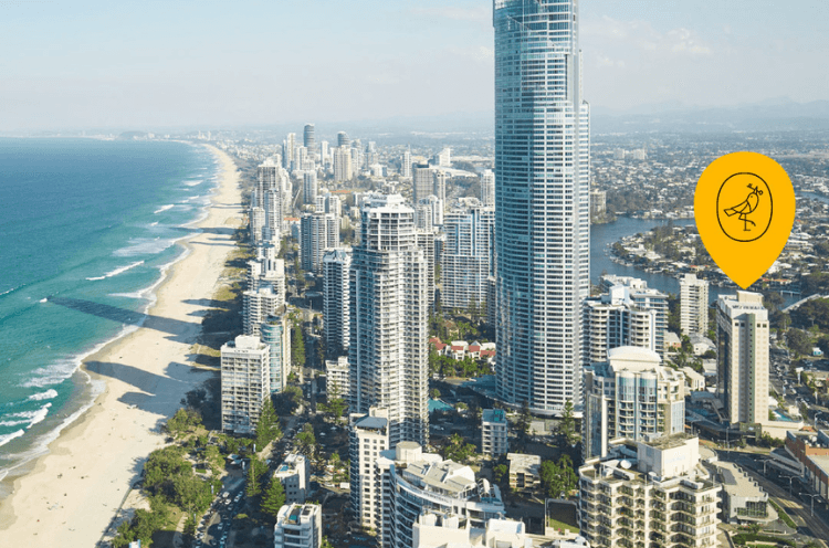 aerial shot voco gold coast