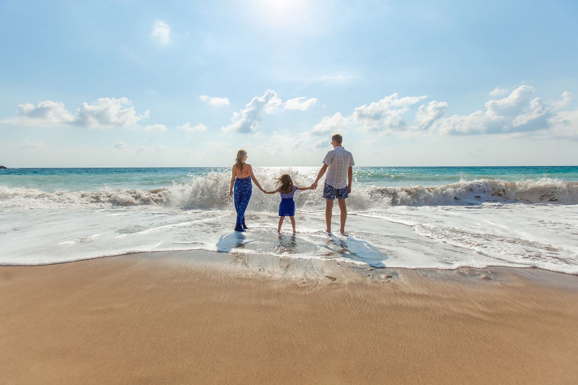 family-at-beach